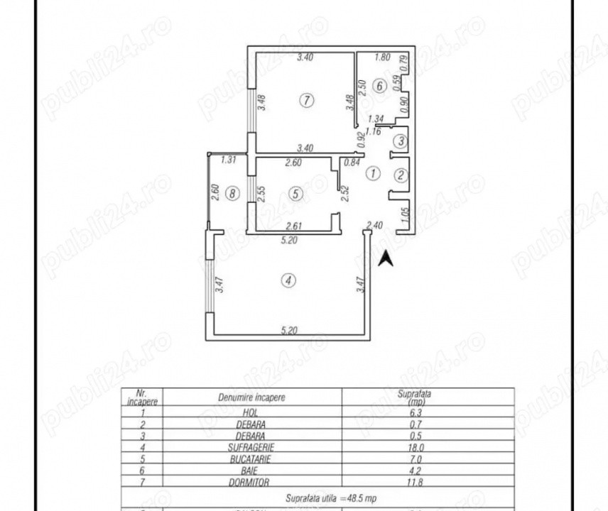 Apartament DECOMANDAT 2 camere-INEL II+loc de parcare 