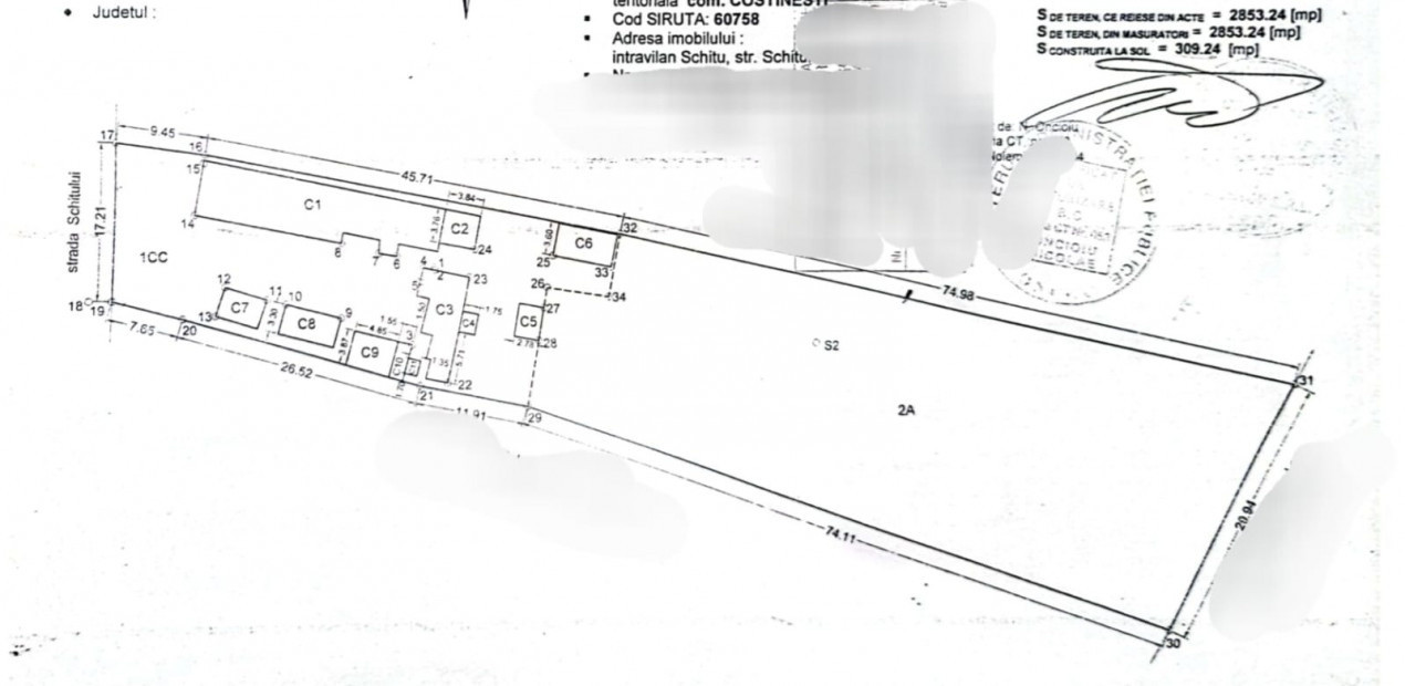Teren intravilan de vânzare în Costinești – Strada Schitului | 2.853 mp | Utilit