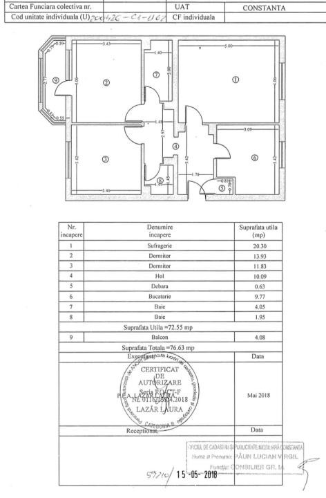 3 camere | 2 bai | Inel 1 | Academia Navala Mircea cel Batran