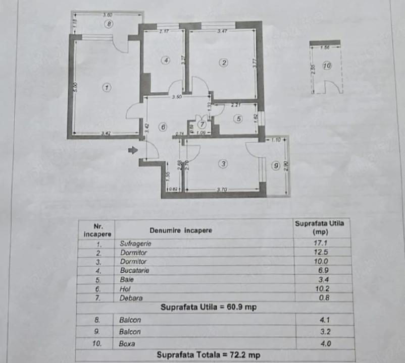 Tomis Nord | 3 camere | Boxa